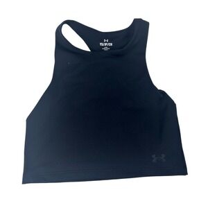 Under Armour Tank Top Youth Girls YS Fitted Black‎ Racerback